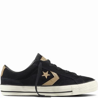 Converse Star Player Ox Low Tops Mens - Black/Khaki Shoes (592NRFMG)